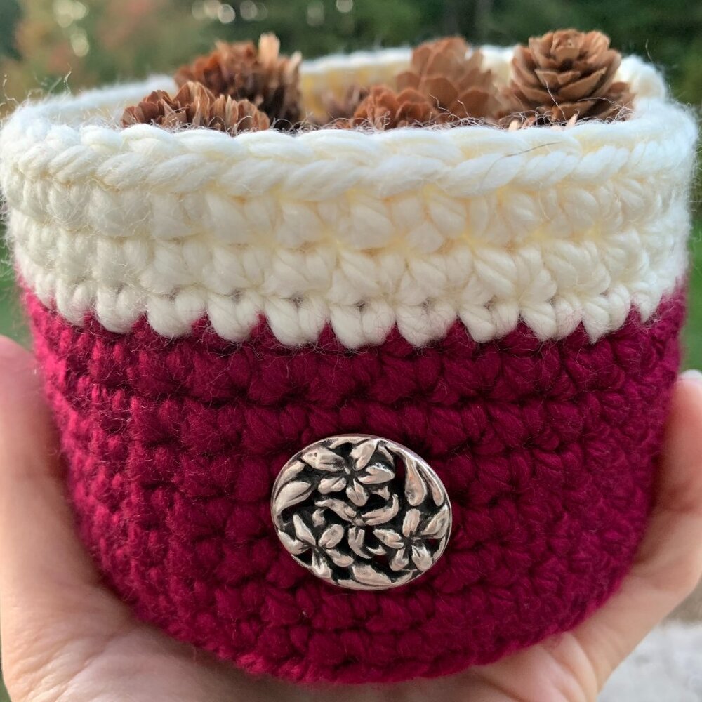 New! Crochet Basket! Handmade!
